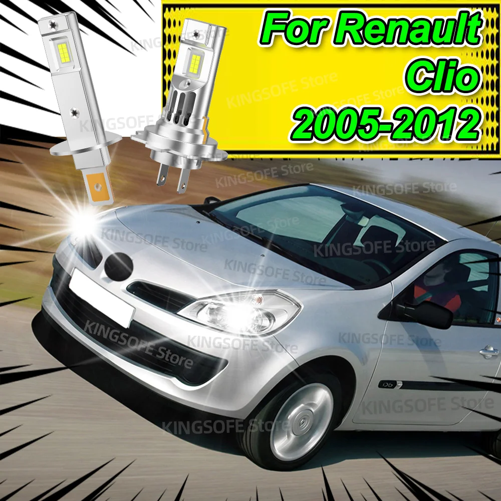 

2/4Pcs LED Headlights Auto Lamps Plug And Play 6000K For Renault Clio 2005-2012 2006 2007 2008 2009 2010 2011