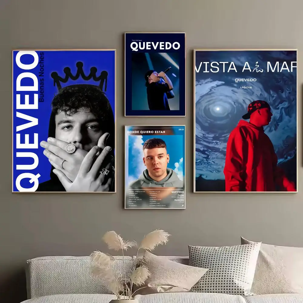 Rapper Music Pop Album Q-Quevedo Painting Calligraphy Stylish Canvas Poster Wall Art for Bedroom Home Decor Gift