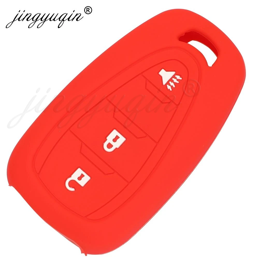 jingyuqin 50pcs Silicone Smart Remote Car Key Case Fob For Chevrolet Chevy Camaro Cruze Malibu 2016 2017 2018 2019 2020 Rubber