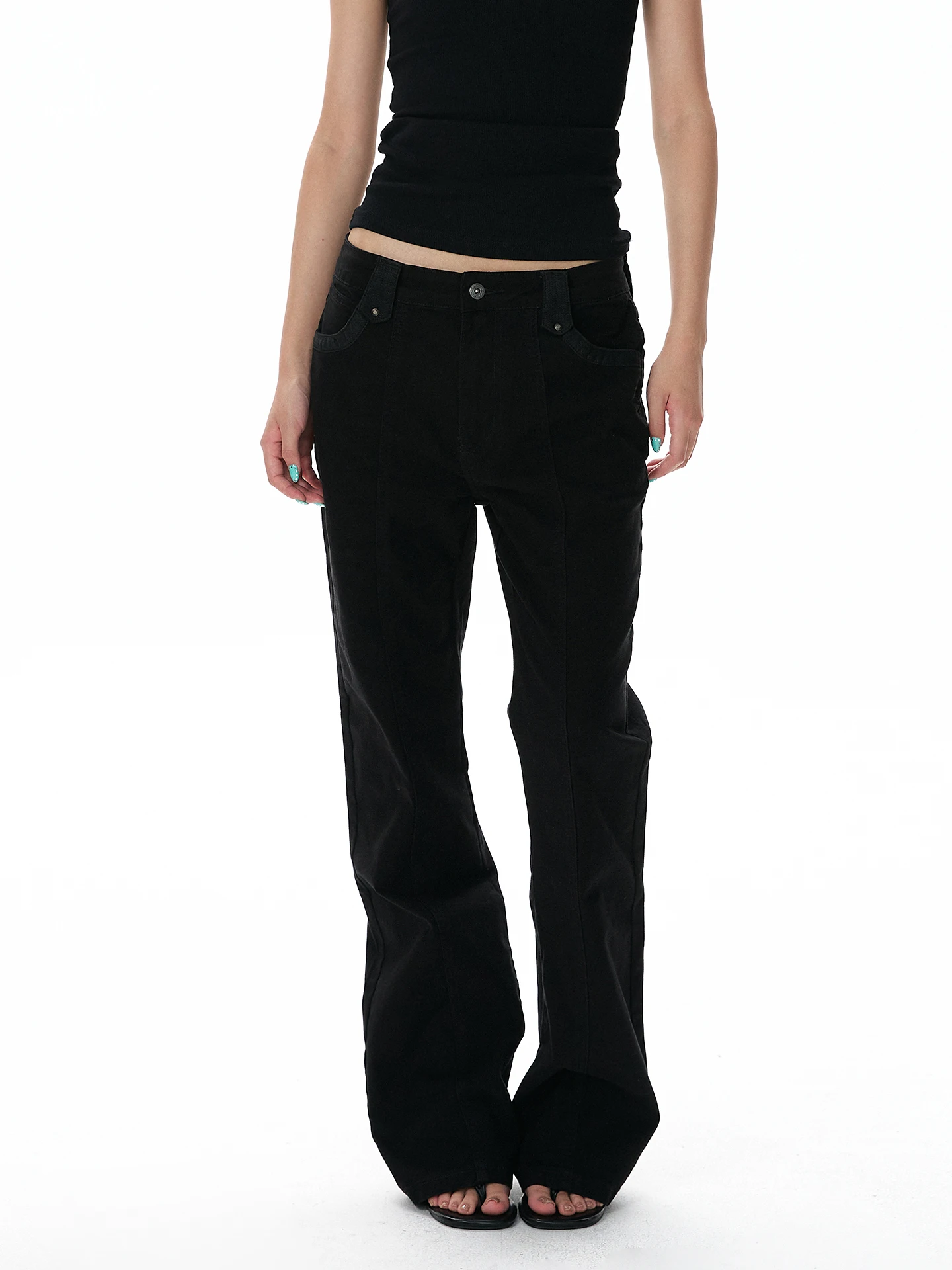 Calças Jeans Pretas Slim Fit de Perna Reta para Homens, Estilo Urbano Clássico, Calças Clean Fit para Homens e Mulheres