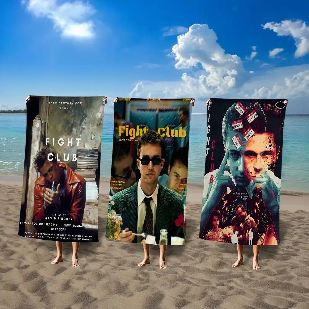 Classic Movie Fight Club Brad Pitt Boxing Film Bath Towel Microfiber Soft Water Absorbing Breathable For Girl Kids Towel