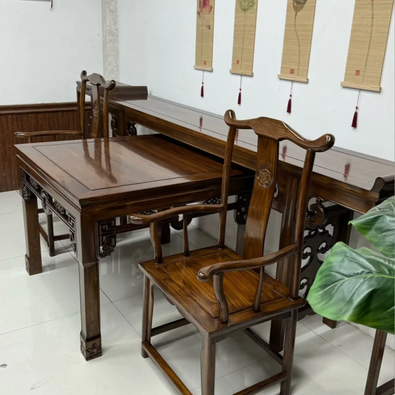 

Zhongtang six-piece set, new Chinese style four-piece set, rural main house，long table strips, a few eight immortals, table elm