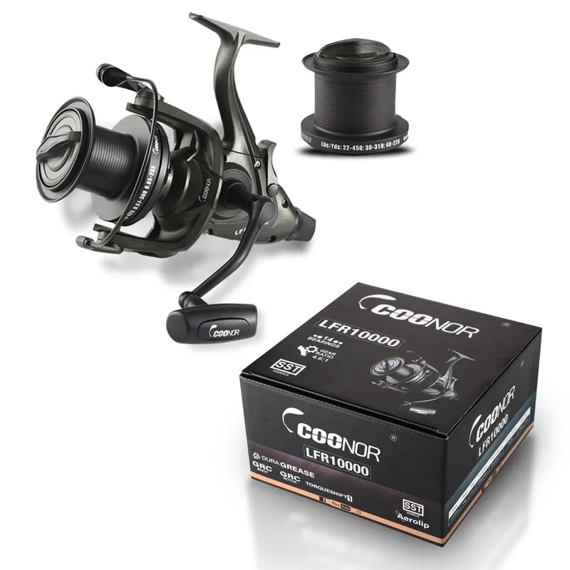 بكرة صيد سمك الشبوط جسم جديد 10000 + 9000 بكرة احتياطية لقضيب الصيد وبكرة مجموعة بكرة صيد دوارة #4