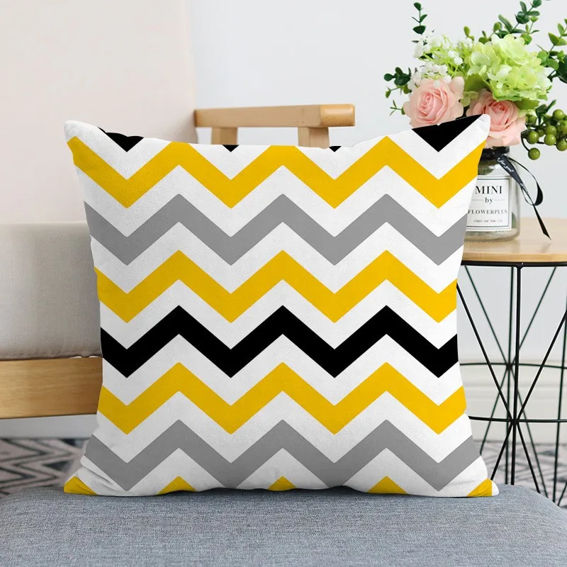 2025 Wave House Decorative Home Pillowcase sofa Cushion Cover Nordic geometry Living Room Case abstract Pillowcase Cushioncase