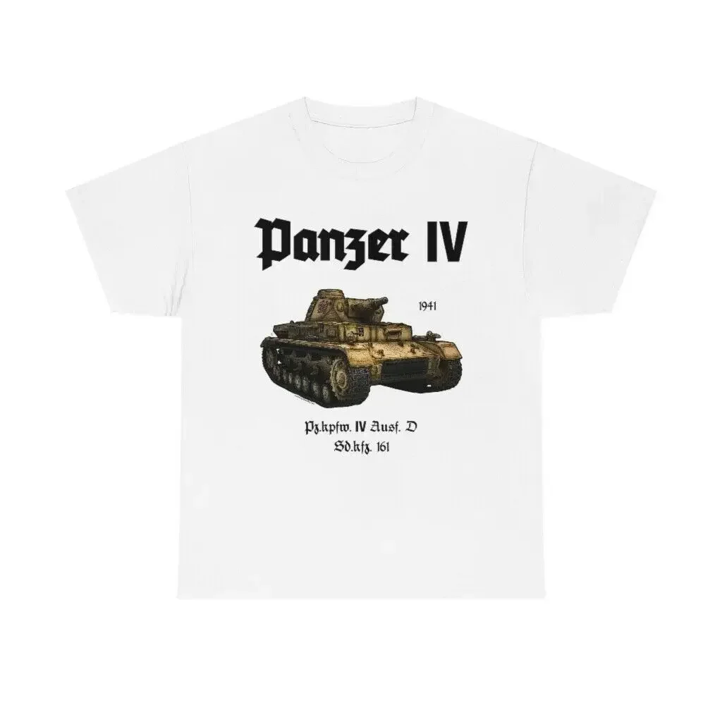 Army  Panzer IV Tank T-Shirt 100% Cotton O-Neck Summer Short Sleeve Casual Mens T-shirt Size S-3XL