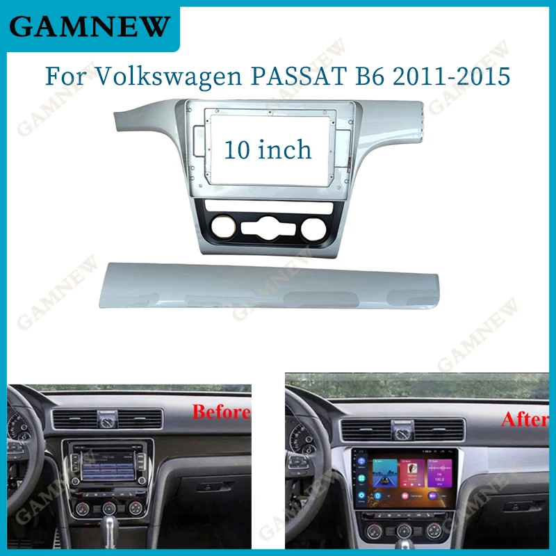 

10 Inch Car Frame Adapter Fascia Adapter Android Radio Dash Fitting Panel For Volkswagen Passat B6 2011-2015