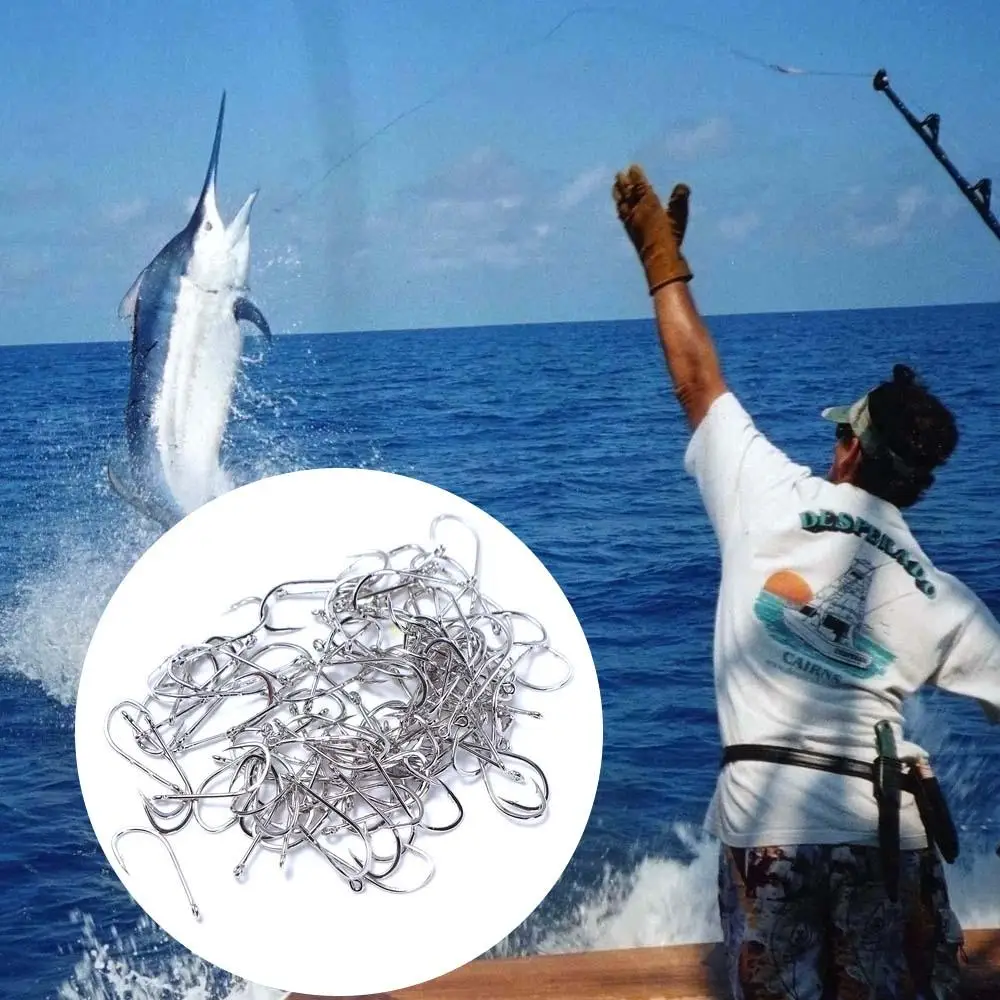 

Bait Accessories Double Back Barbed Sharp Barbed Fishhook Offset Narrow Bait Hook Long Shank Fishing Hook High Carbon Steel