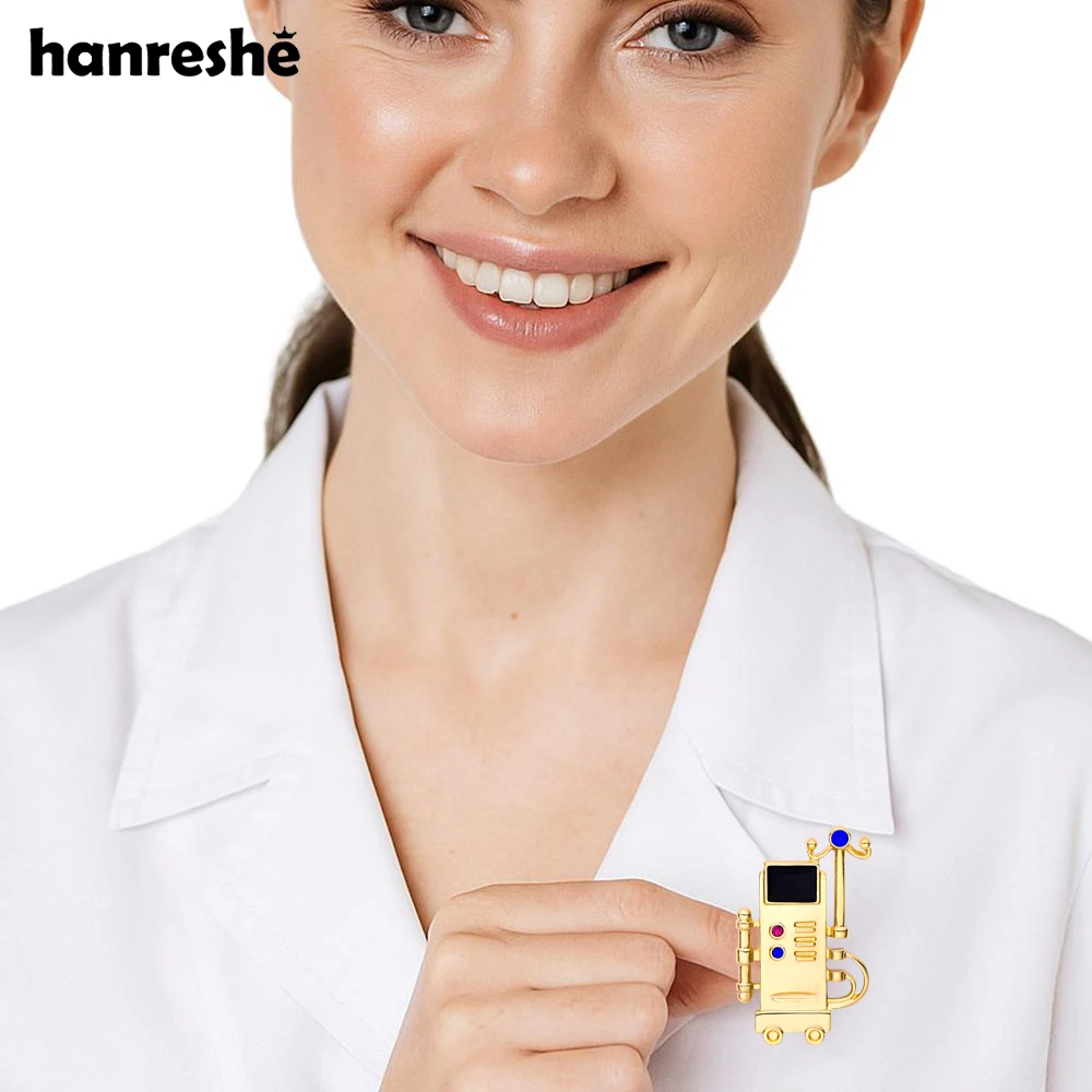 Hanreshe urologia alfinetes de diálise renal cristal requintado lapela crachá broche jóias médicas para médico enfermeira medicina pessoal