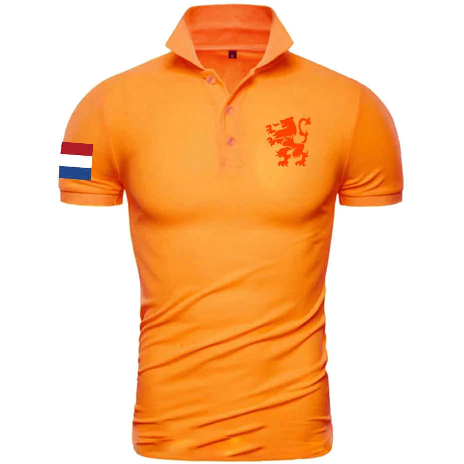 Funny Nederland Dutch Lion Coat of Arms Polo Shirt Men Netherland Amsterdam Polo Shirts Man Holland Polo T Shirts Camiseta Shirt