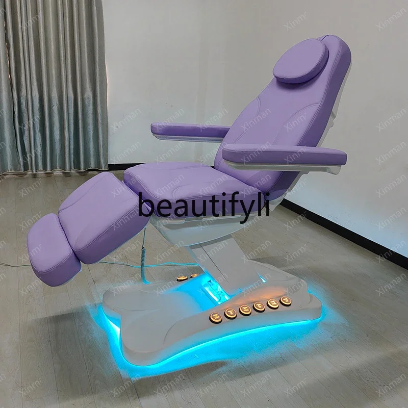 

zqqqqElectric beauty bed with lamp Multifunctional tattoo chair Inspection chair Lifting massage bed