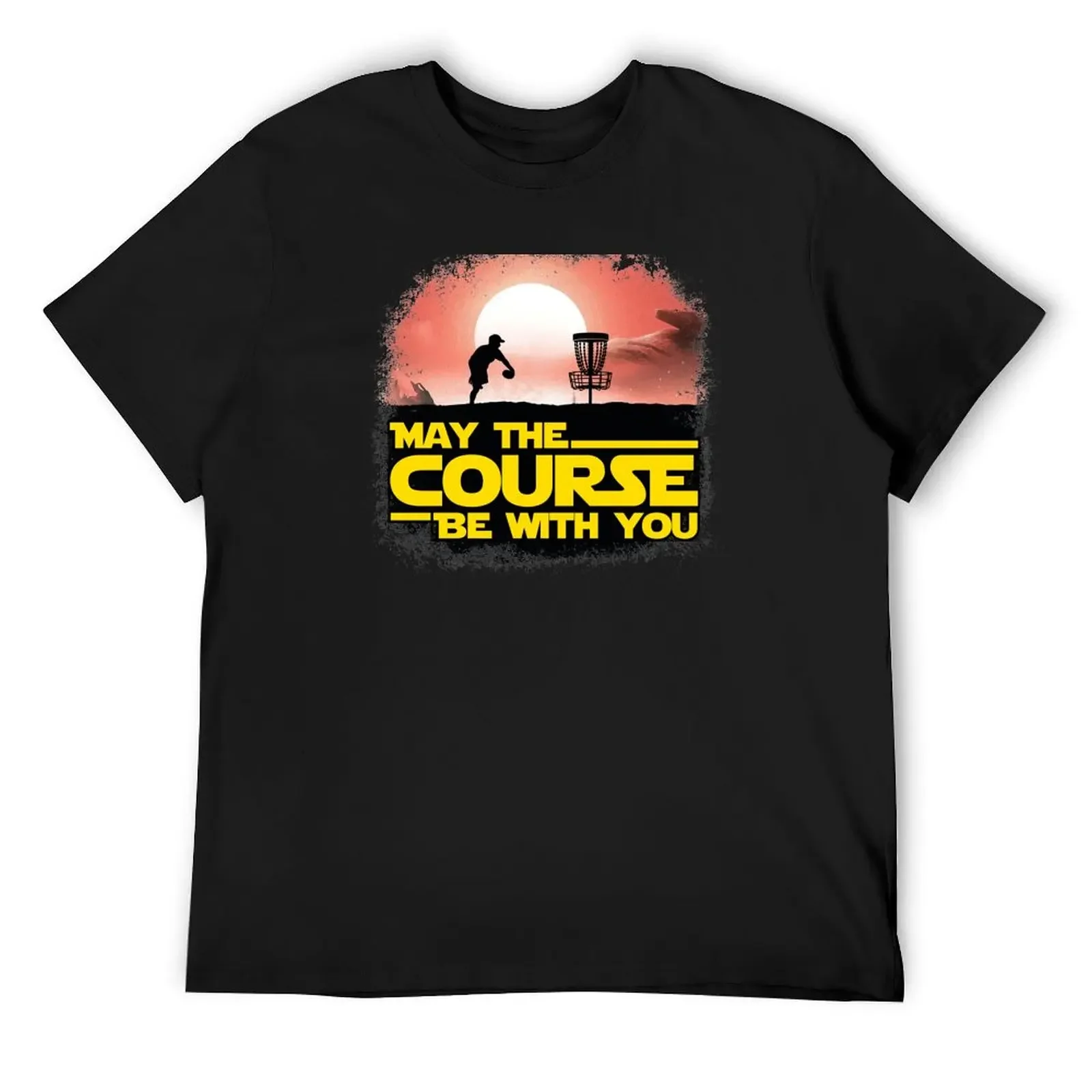 Premium May the Course Be With You Disc Golf T-Shirt cute tops plain hippie clothes oversizeds luxury clothes men