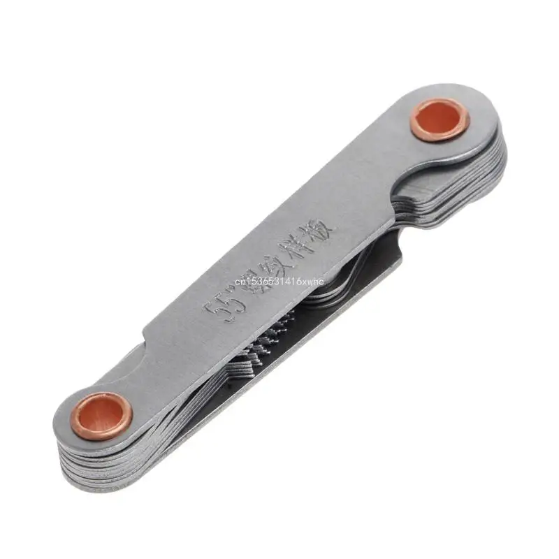 Dropship 2 Pcs Stainless Steel Metric Screw 60+55 Degree Thread Measuring Gauge image 4