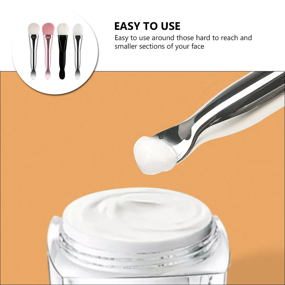 4 Stück Gesichtspflege-Applikator, Gesichtsmaskenpinsel, Schönheitswerkzeuge, Schönheitspinsel, glatte Abdeckung, wiederverwendbar, passend für Gesichtskonturen