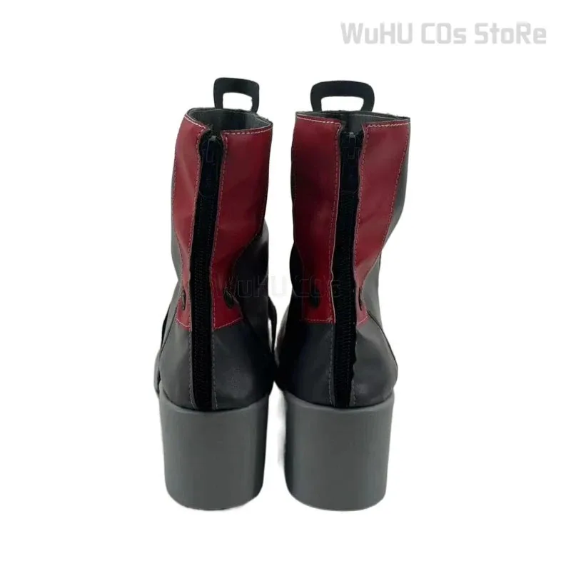 CyGame Wuthering Waves Scar 코스프레 신발 새로운 Scar 신발 Pu 가죽 부츠 여성 남성 할로윈 파티 롤 플레잉 신발