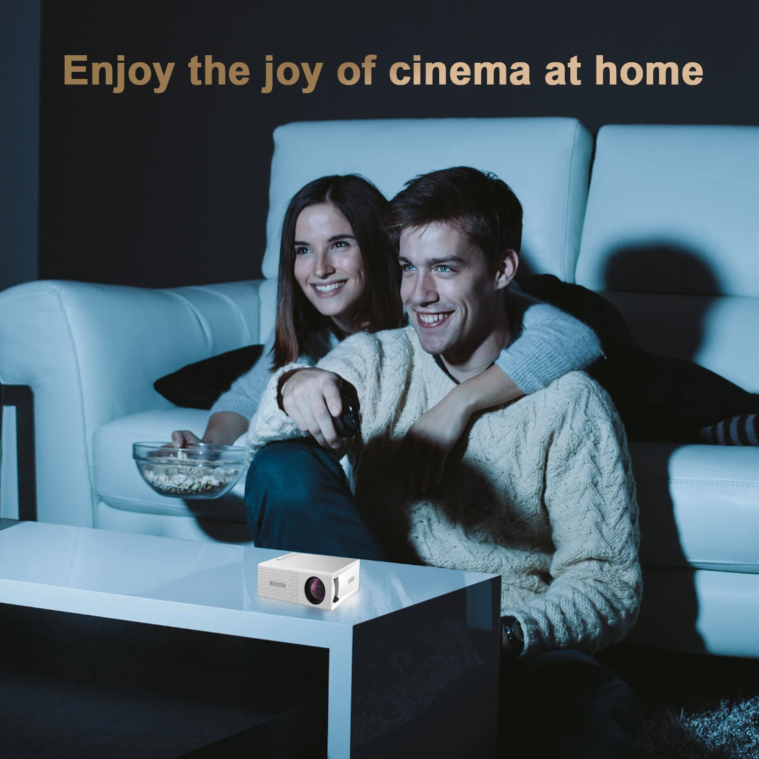 Projector Compact Portable Projector, USB HDMI Supported, Mini HD Home Theater Movie Video for Indoor Outdoor