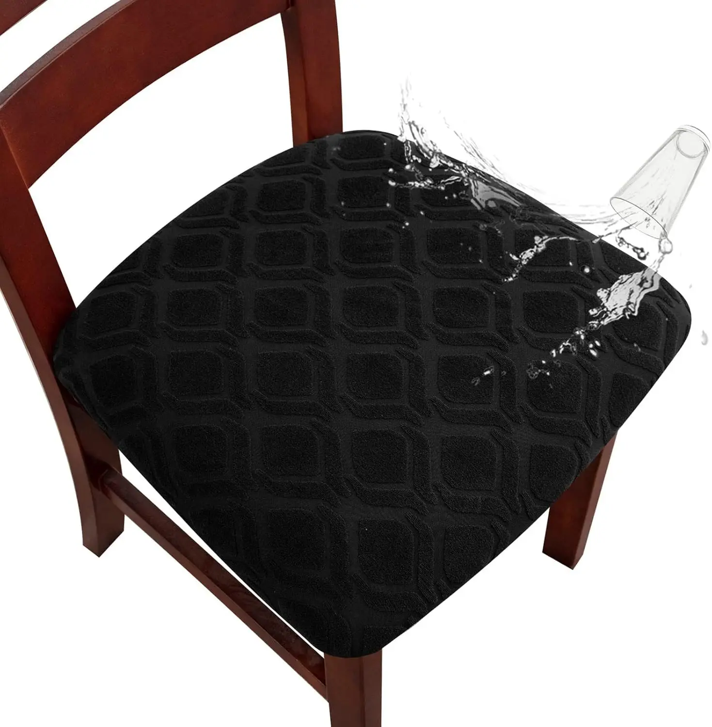 

Waterproof Seat Covers For Dining Room Chairs, Stretch Chair Covers Removable Washable Dinning Room Kitchen Chair Seat Cushion
