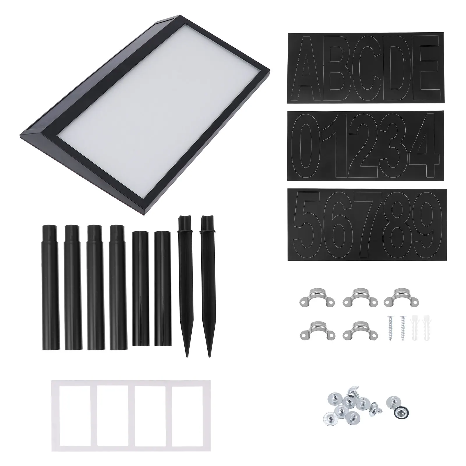 

1Set Solar Home Number Light Solar Powered Door Plate Kit 10 LED Bright Address Sign Outdoor Number Display Easy