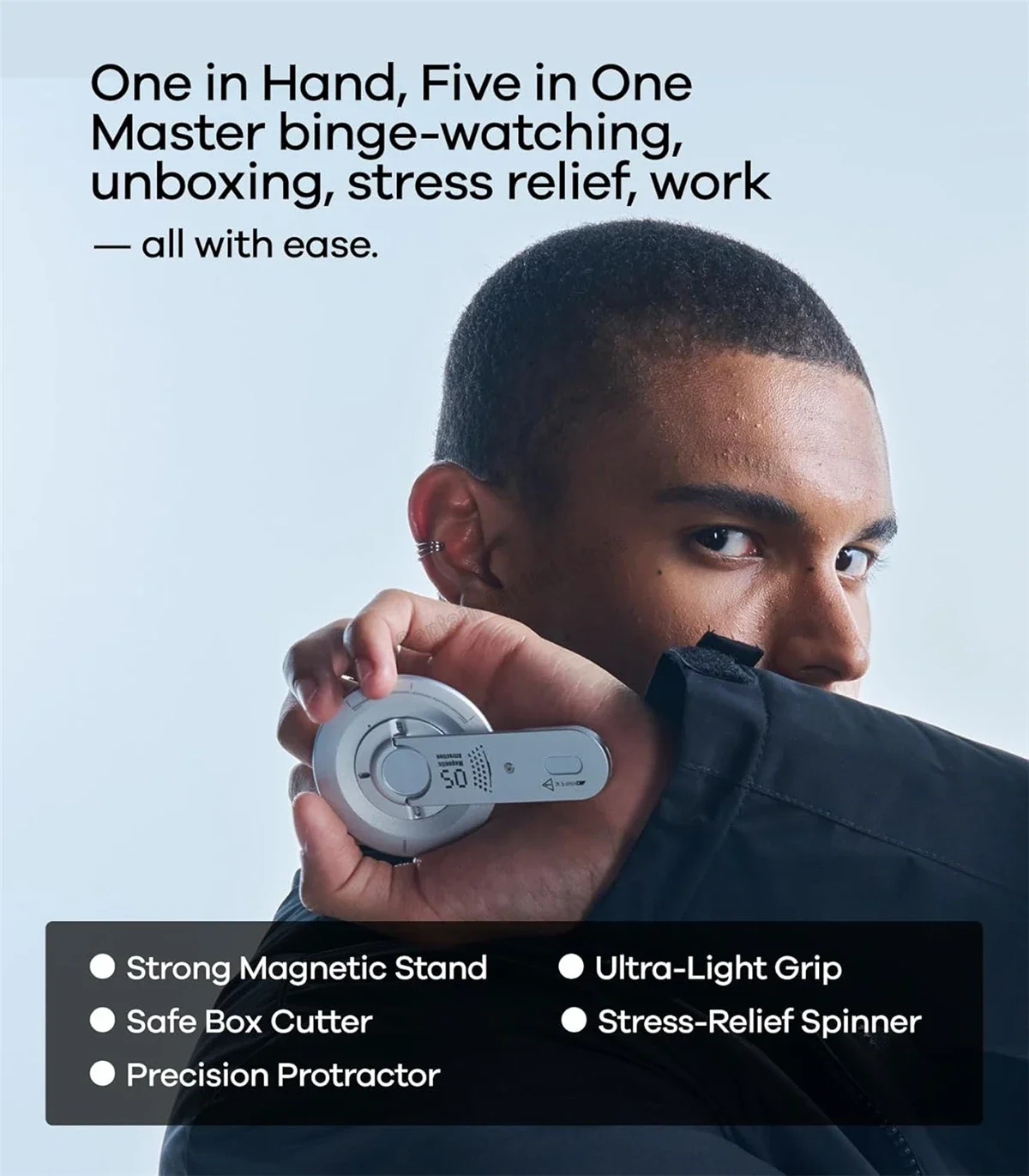 Nuovo AULUMU G05 Air Potente Staffa Magnetica Multifunzionale 5 in 1 in Lega di Alluminio con Dispositivo Unboxing per IPhone 17/16 /15/14