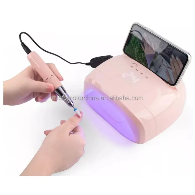 2 in 1 Professional Nail Lamp With 30000RPM Nail Drill Portable Rechargeable UV LED Nail Lamp