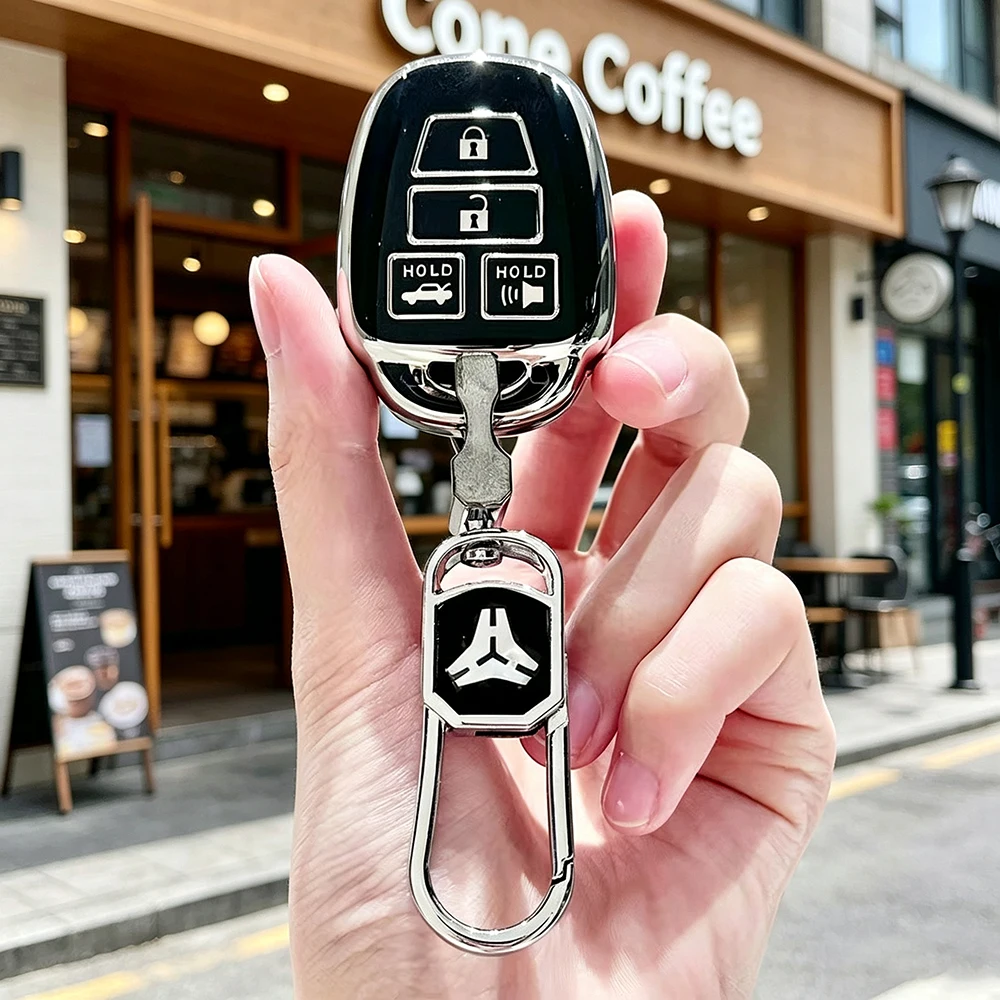 TPU-Schutzhülle für Toyota Prius RAV4 Camry Corolla 2014 2015 2016 2017 Autoschlüssel-Etui Schlüsselanhänger Schlüsselschutz Zubehör