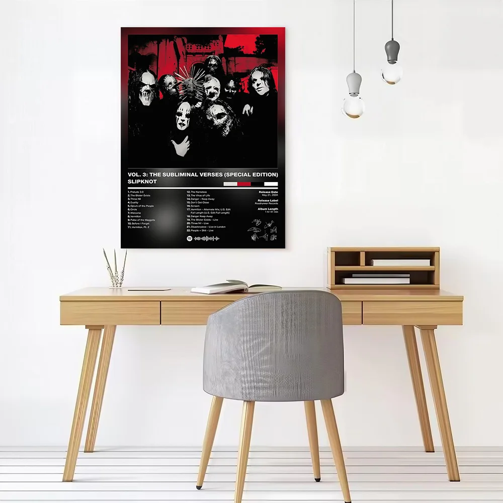 Slipknot - Vol. 3: The Subliminal Verses Poster Canvas Wall Art Personalized Print Modern Painting Perfect Gift for Bedroom Arts