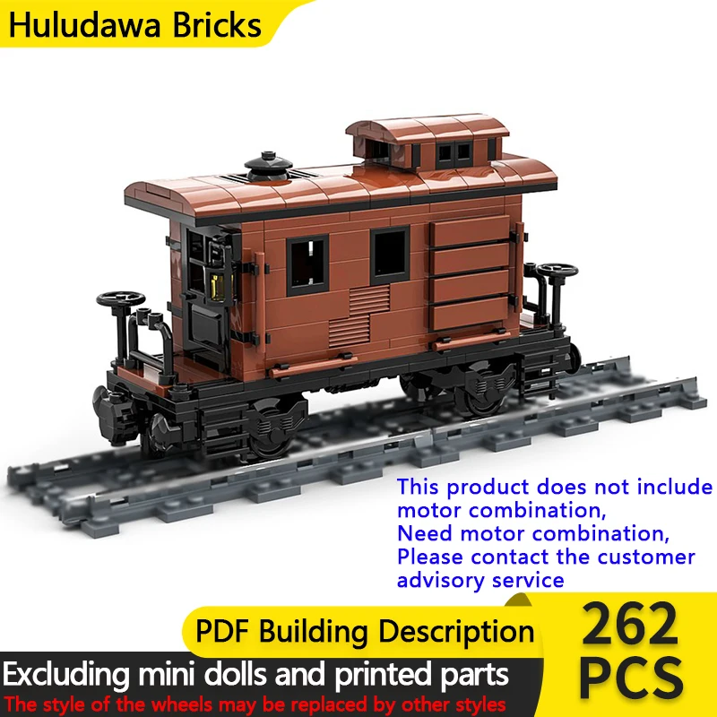

City Car Model MOC Building Bricks Old West Railway Brake Wagon Modular Technology Gifts Holiday Assemble Children Toys Suit
