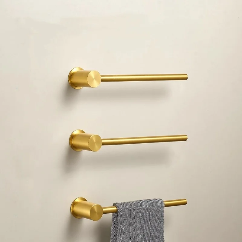 Brushed Gold Bathroom Towel Bar Wall Mounted Grey Towel Rod Copper Towel Hanger Black Towel Holder White Towel Rail Towel Bar