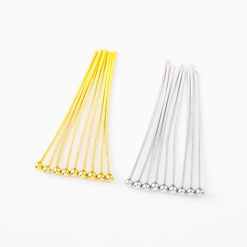 

100 шт. 925 серебряные шариковые булавки, прямые булавки, гибкие фурнитура для серег, браслетов, аксессуары для изготовления ювелирных изделий, принадлежности