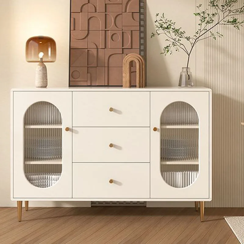 Ripiani credenza in legno cassettiera bianca con accento piatto da pranzo consolle angolare credenza appartamento Mobile mobili Cucina HDH