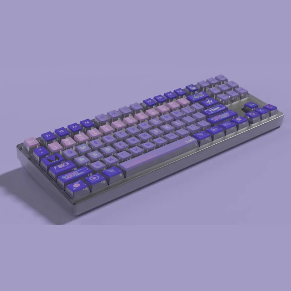 126 Keys Silver Wolf Keycaps for Honkai Star Rail PBT Cherry Profile