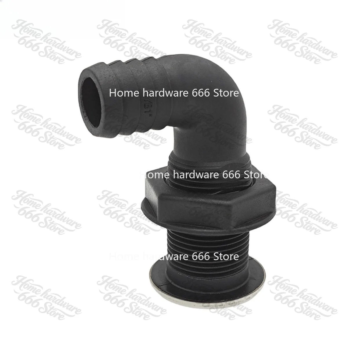 1 Inch Black Nylon 316 Stainless Steel Cover Elbow Water Outlet Yacht Marine Hardware Accessories