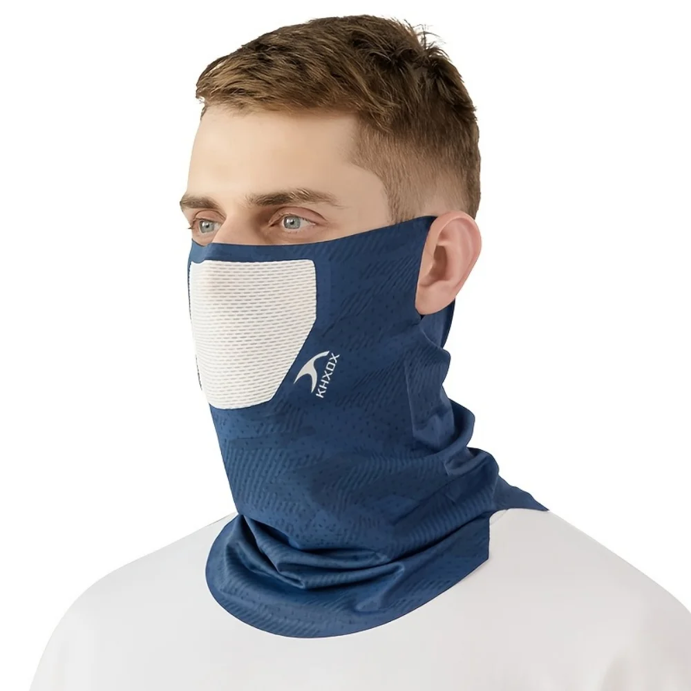 AliExpress NONE 1 Unisex Outdoor Cycling, Travel, Fishing Ice Silk Sun Protection Mask, Full Face and Neck Covering Sports Ear-Hanging Sunshade Face Mask