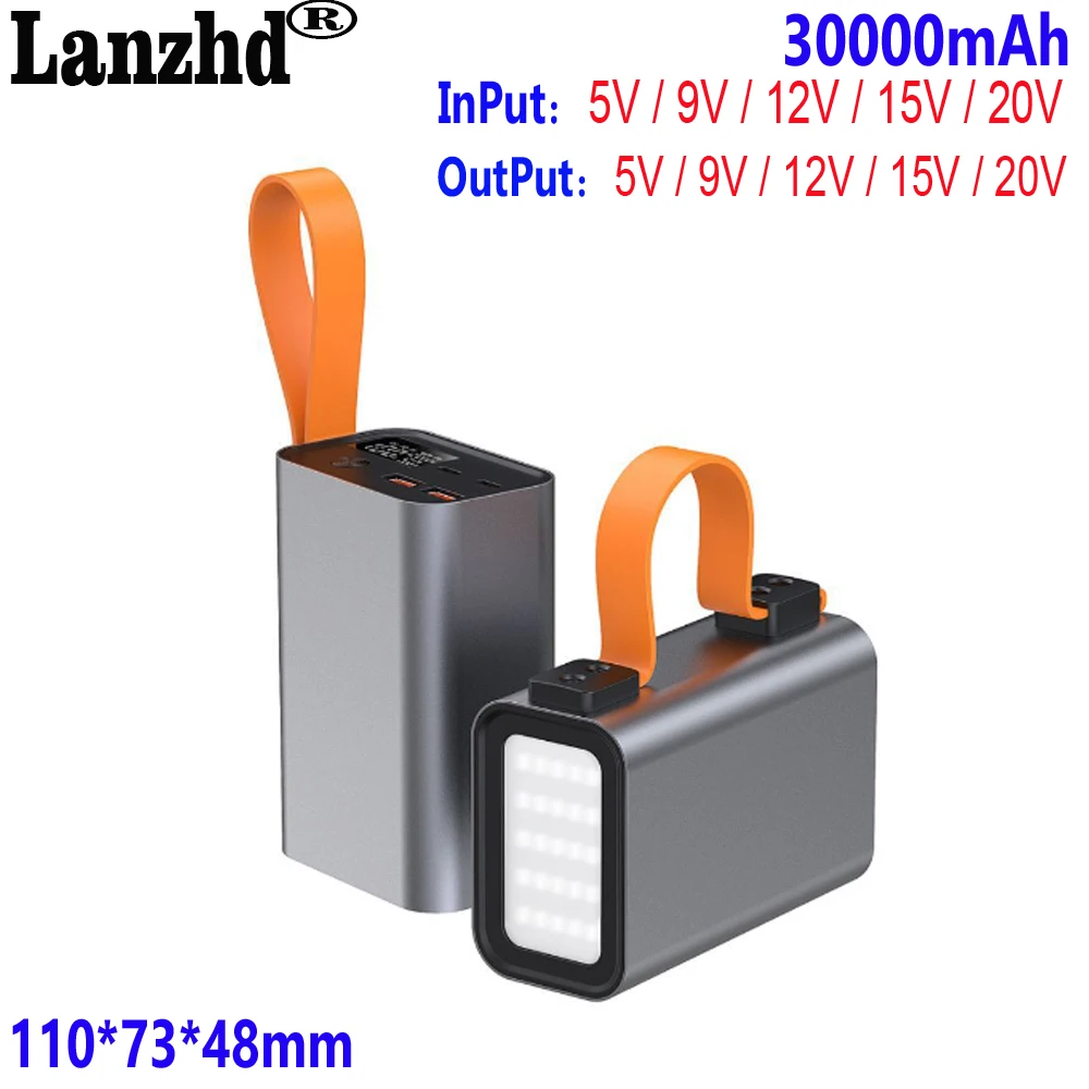 

1-10pcs Portable 30000mAh 21700 Battery pack Fast charging For mobile power laptop mobile power Outdoor energy storage light