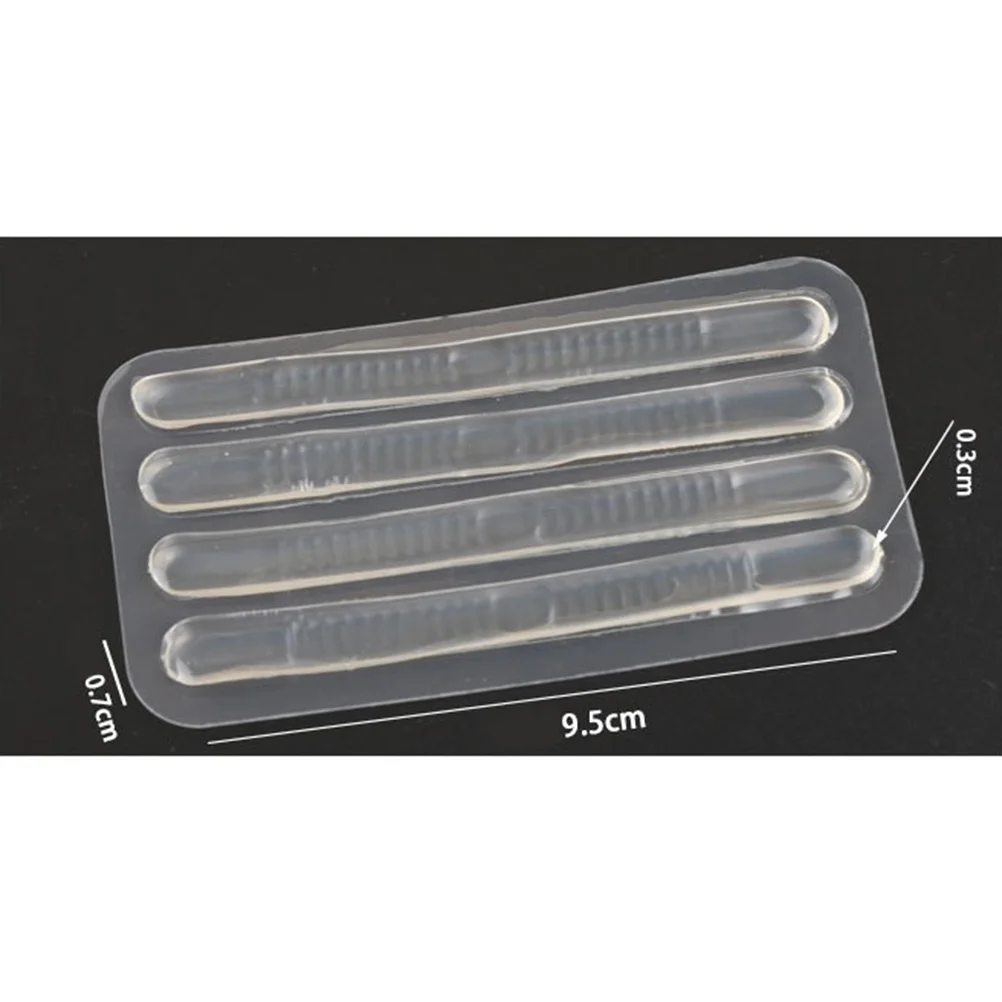 4pcs Wave Red Card Stickers Silicone Thin Heel Stickers High Heel Pain Relief Anti-Slip Shoe Cushion For Women Foot Care Tool