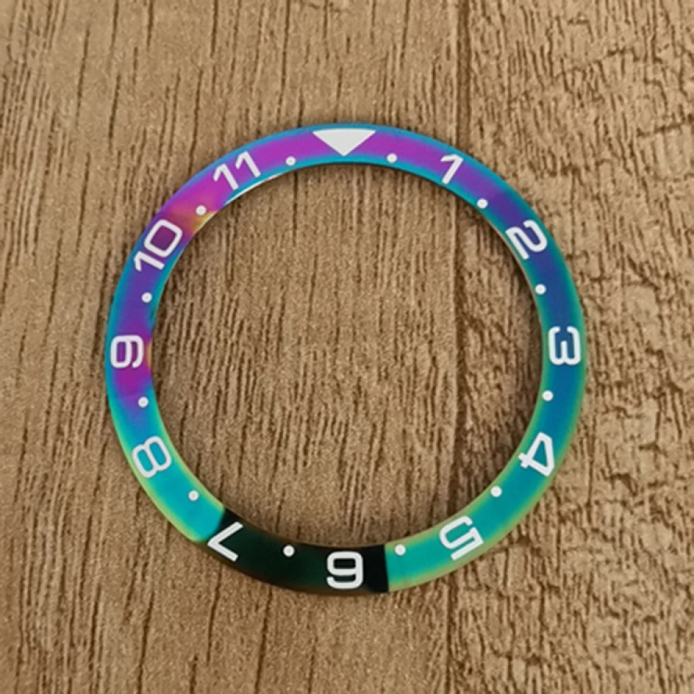 Zamiennik 38 mm / wewnętrzny 30,5 mm Kolorowy numer Aluminiowa ramka Zewnętrzny pierścień Akcesoria do zegarków