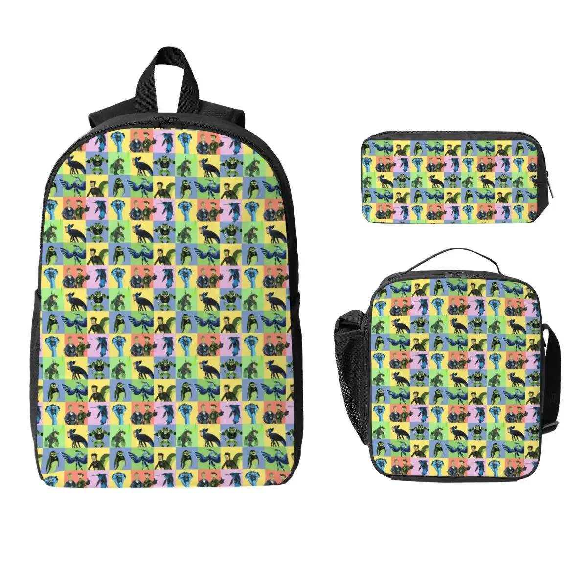 Wild Kratts Creature Powers Backpack Boys Girls BookBag School Bag Laptop Shoulder Bags 3ps Insulated Lunch Bag Pencil Case