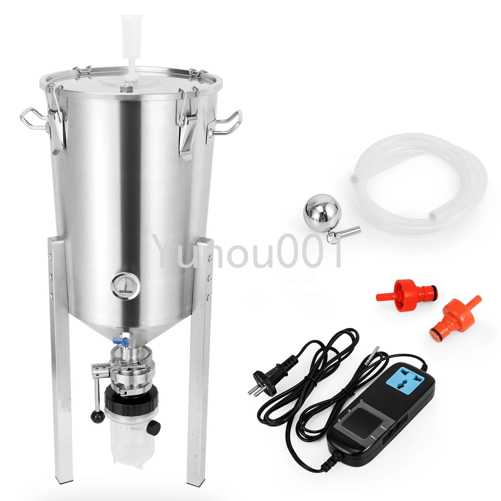 

30L Stainless Conical Fermenter Beer Brewing Equipment Home Brewery 304 Stainless Steel Fermentation Tank with 1200ml Collection