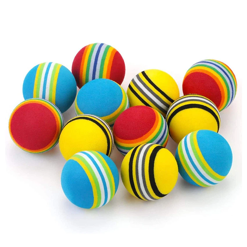 20pcs golf balls light Rainbow Ball 42mm diameter 3g/pc red blue yellow 3 colors pracitce sports ball indoor outdoor for golfer