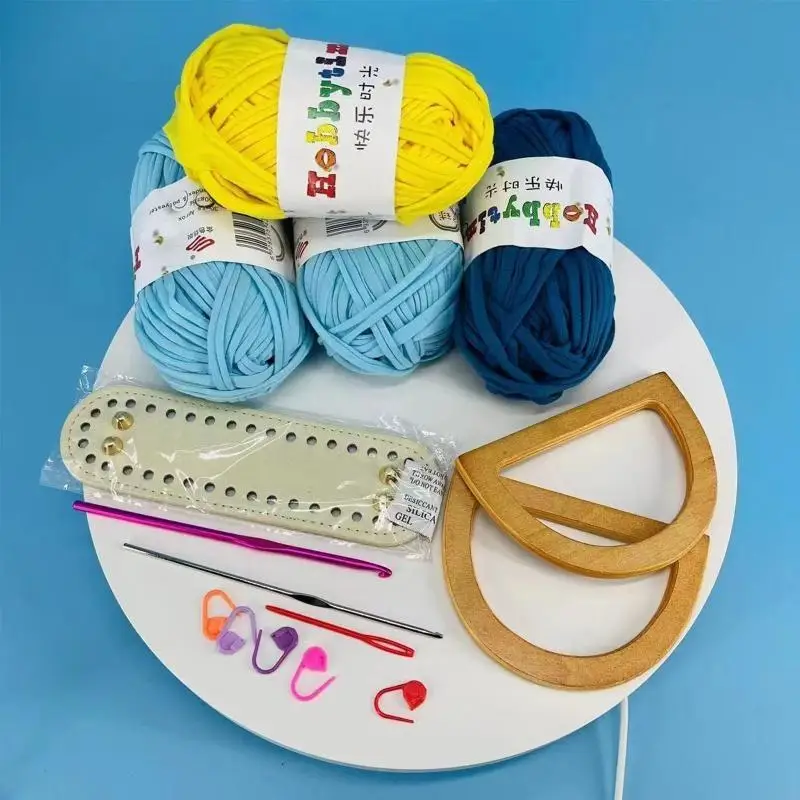 

DIY Handmade Bag Retro Handbag Stitching with Sewing Tools Crochet Bags 20CA