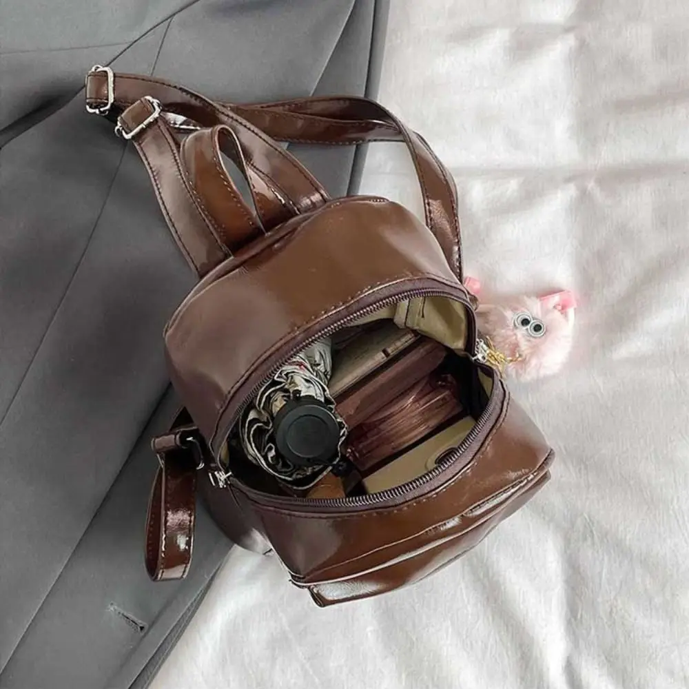 PU 가죽 작은 배낭 Y2k 트렌디 학생 가방, 카와이 학교 가방, 신제품