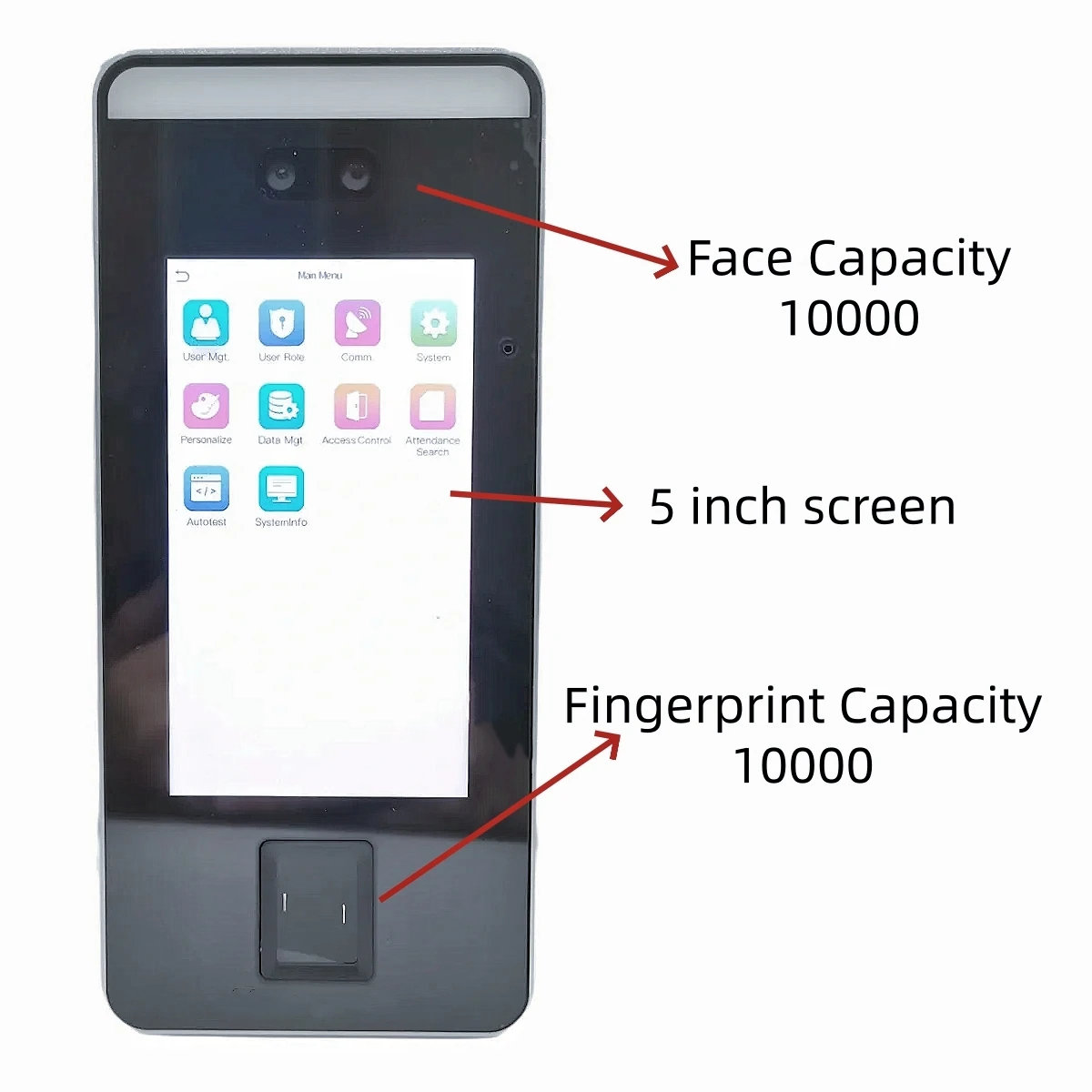 ZK xFace600 Face Recognition Time Attendance Machine Fingerprint RFID Card Access Control 10000 Users TCP/IP WiFi for Office