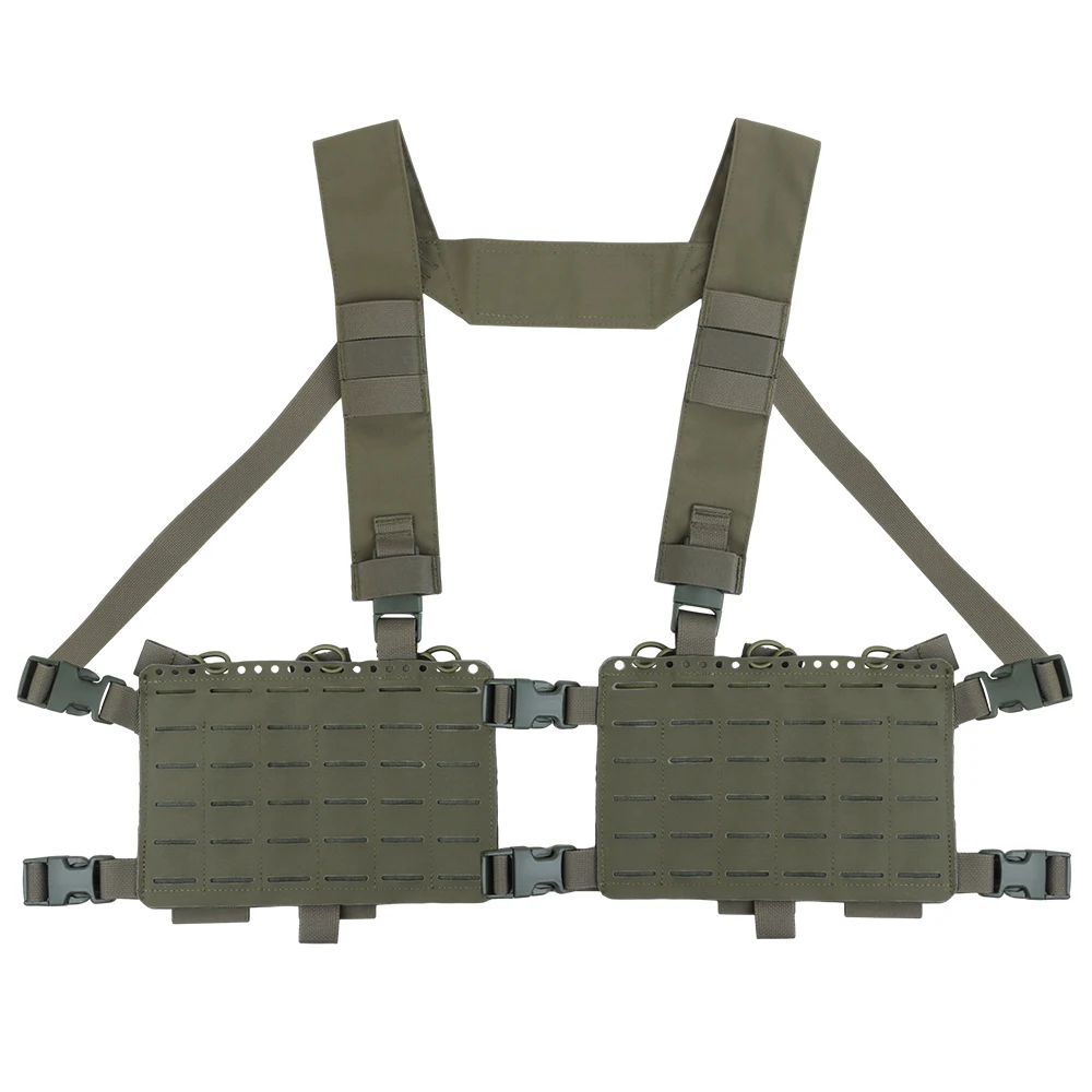 Tactical Chest Rig Laser-cut Molle System Hunting Vest Split Front Chest Rig Magazine Bag Holster Equipment