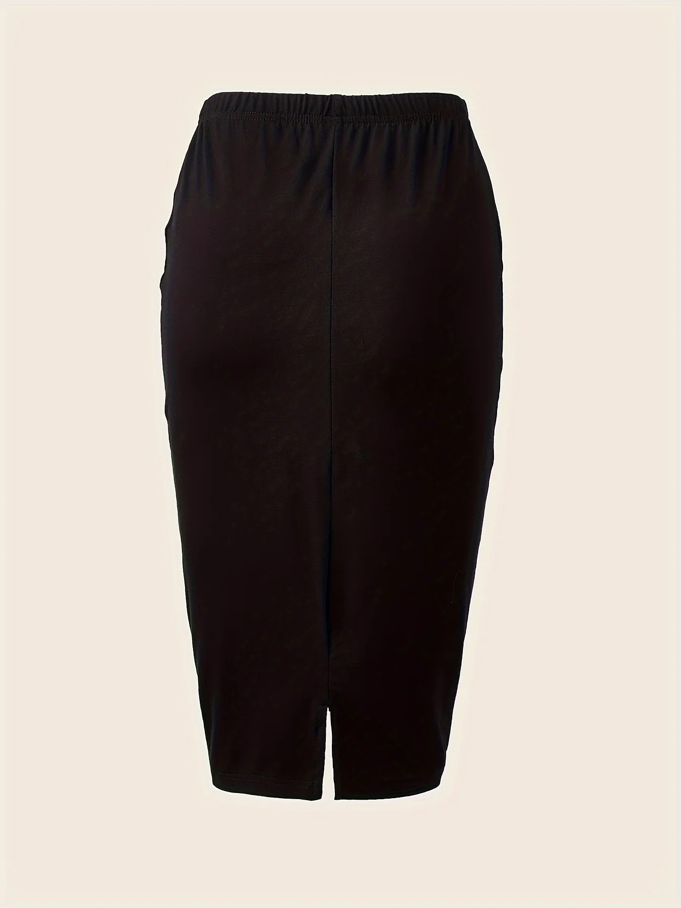 Elegant High Waist Ruched  Skirt with Back Vent for Women -  Perfect for Spring and Summer Fashion