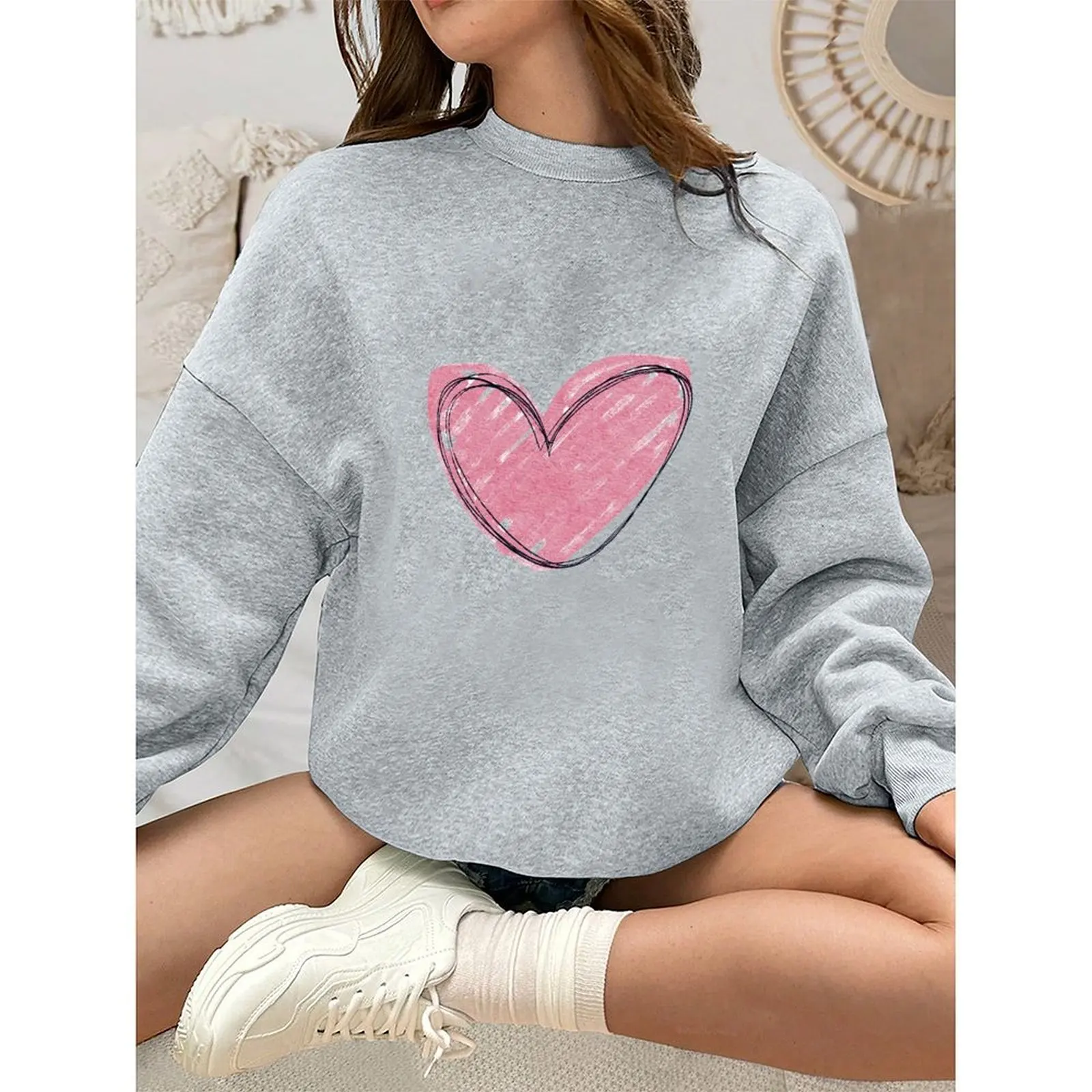 

Autumn Sweater Round Neck Sweater Casual Outing Brand New Sweater Casual Knitwear Home And Club Wear Long Sleeve Sweater