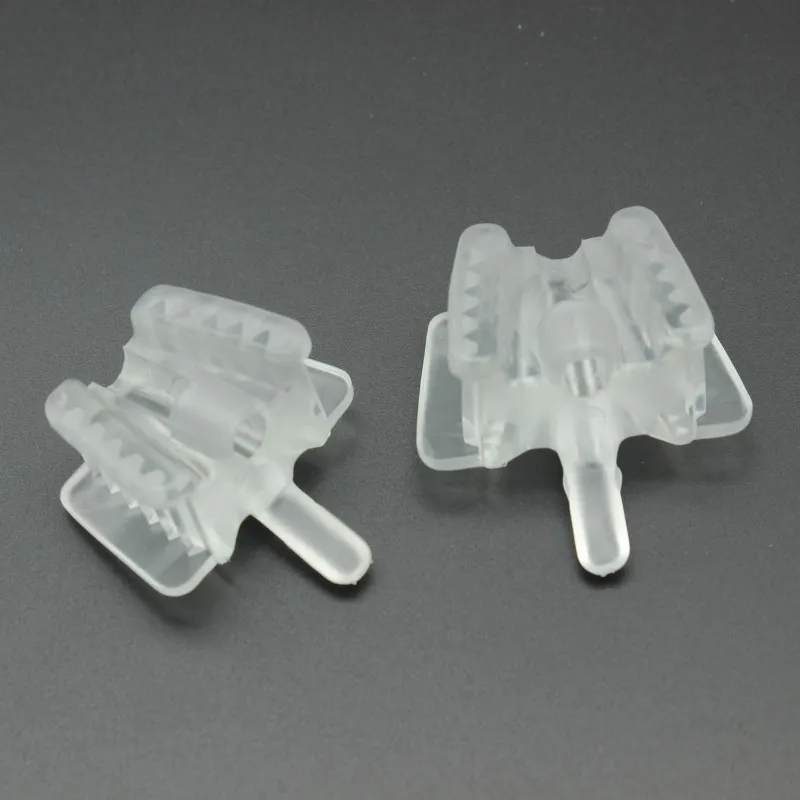 2pcs Dental Orthodontic Silicone Mouth Opener Prop Bite Blocks Transparent Occlusal Pad Autoclave Teeth Whitening Tools