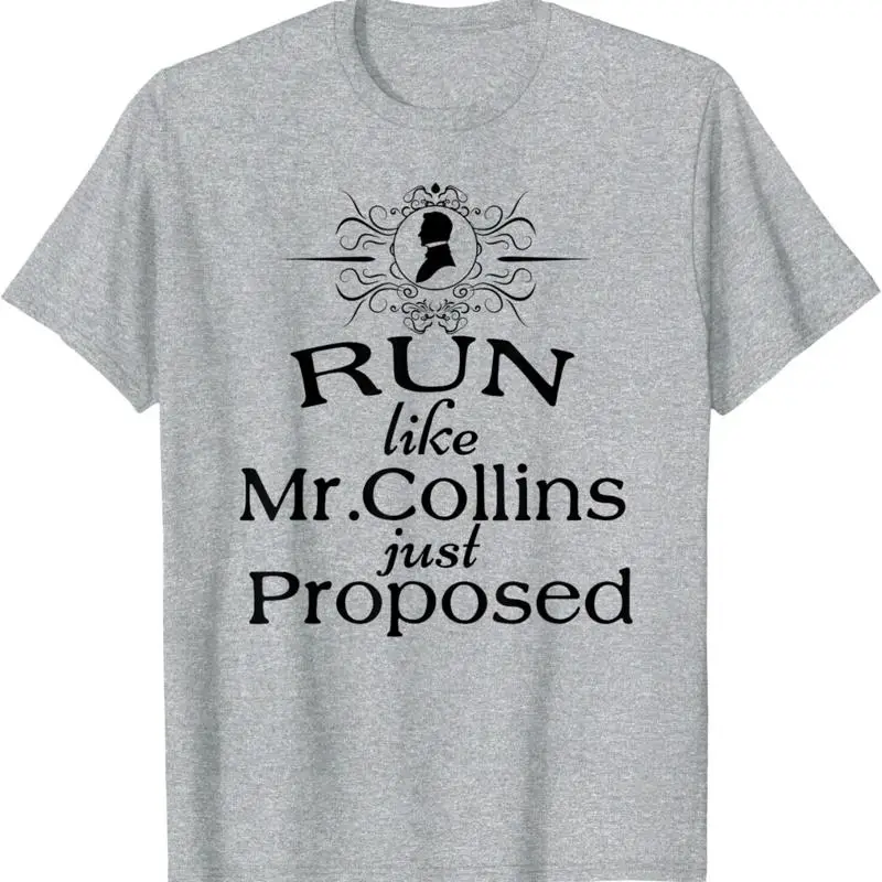 

Забавная футболка Jane Austen Run Like Mr Collins Just Proposed