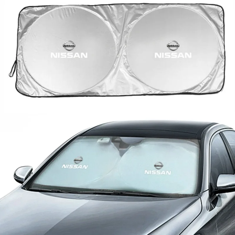 Parasol para parabrisas de coche, visera de protección UV para Nissan Qashqai Patrol x-trail Juke Murano Teana Tiida Navara Skyline