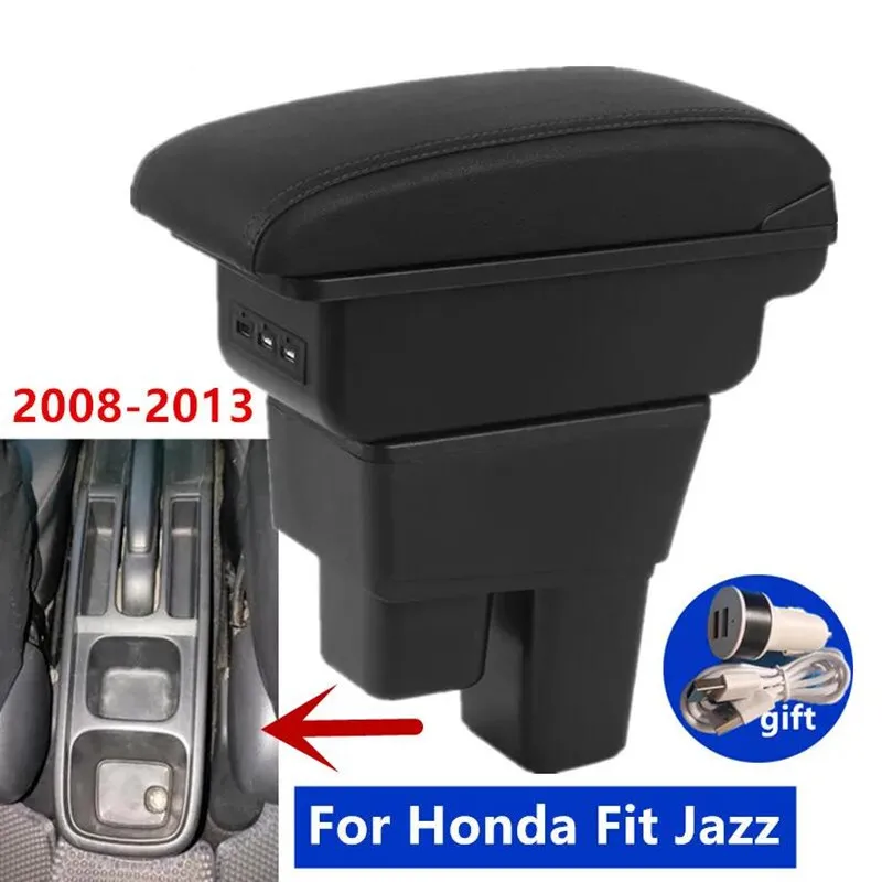 Für Honda Jazz Armlehne für Honda Fit Jazz 2 Auto Armlehne Box 2008 2009 2010 2011 2012 2013 Arm Aufbewahrung sbox Autozubehör