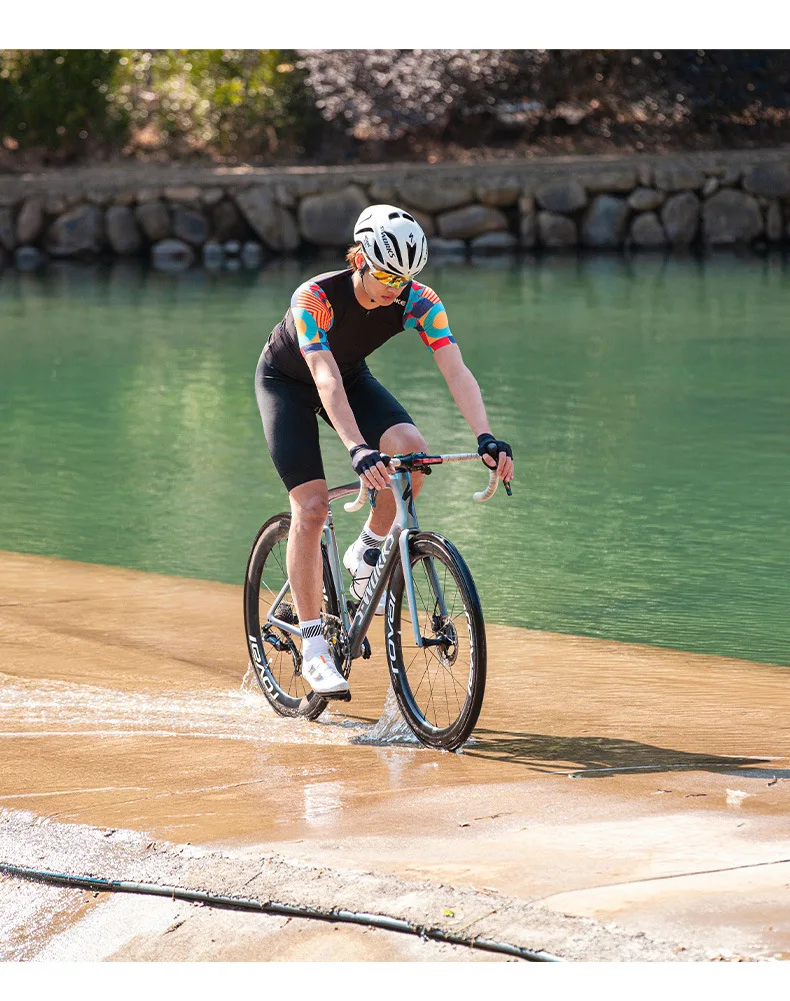 INBIKE Herren Radtrikot Kurzarm Sommer Atmungsaktiv Straßen- und Mountainbike-Bekleidung Outdoor-Sportbekleidung Fahrradbekleidung – Detail 10