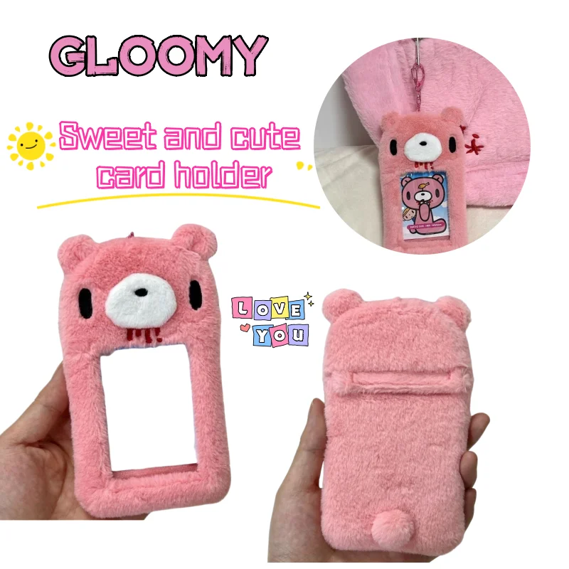 Image of Gloomy Bear nahtlose Klettverschluss-Aufkleber mit hohem Farbwert, kreative Persönlichkeit, Pony-Sticker, Cartoon-Stickerei-Aufkleber